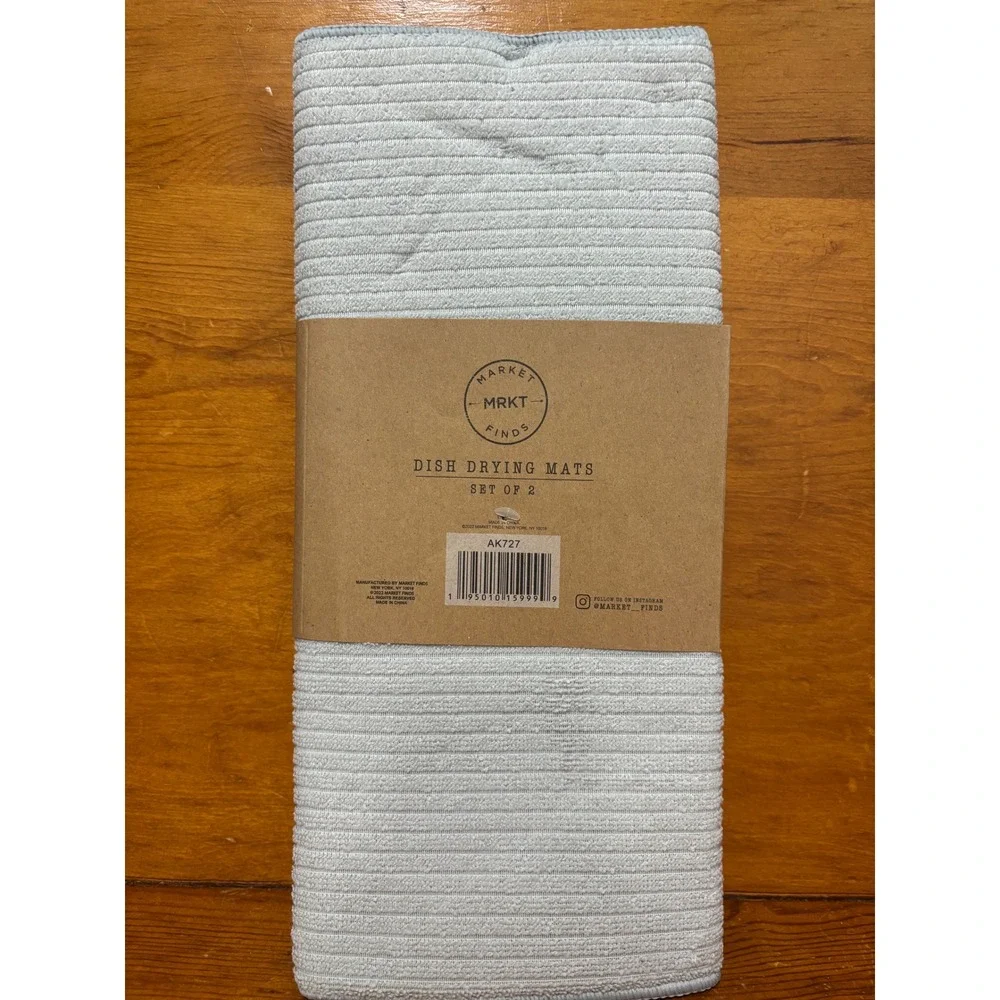 Market Finds 2 Pack Pumpkin Dish Drying Mats Reversible Fall Harvest Grey AK727